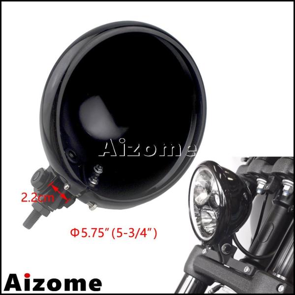 ヘッドライトハウジング 5.75 ユニバーサル ハーレー ソフテイル ダイナ スポーツスター XL1...