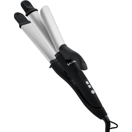 サロニア 2WAY ストレート カール ヘアアイロン コテ 32mm SL-002A シルバー