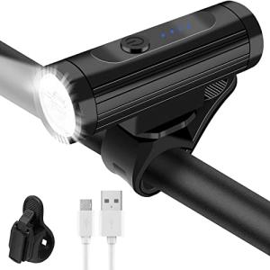 自転車 ライト 2500mAh大容量 LEDヘッドライト USB充電式 IPX6防水 防振 550ルーの商品画像