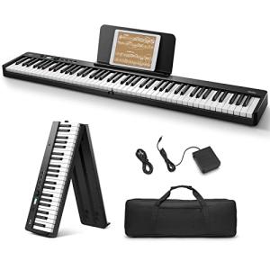 Eastar 電子ピアノ 88鍵盤 キーボード 折り畳み式 軽量 ワイヤレスMIDI機能 タッ｜shopeevergreen