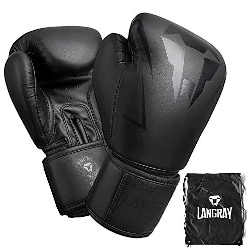 パンチンググローブ ボクシンググローブ LangRay boxing gloves 立体構造 肉厚ク