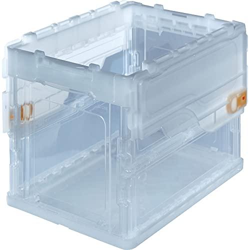 トラスコ中山(TRUSCO) 薄型折りたたみコンテナ 20L 透明 TR-O20B-TM 収納ケース