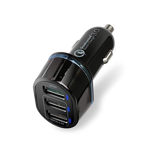 エレコム カーチャージャー シガーソケット 30W USB-A ×3 【 i Phone 13 / ...