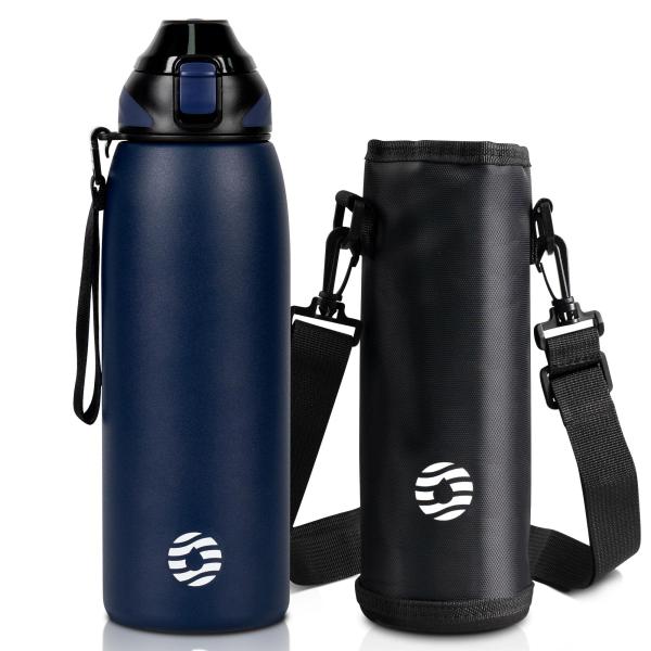 FJbottle 水筒 1リットル 真空断熱 ワンタッチ スポーツボトル 1L 保温 保冷 ス