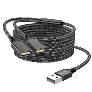 MOGOOD USB分岐器、USB分岐器1進2出アダプタ充電/データ伝送のためのダブルUSB 2の商品画像