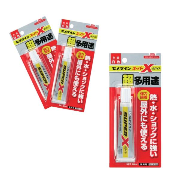 セメダイン(Cemedine) スーパーX ホワイト 接着剤 白 20ml 超多用途 屋外 強力 A