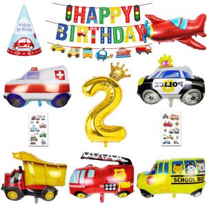 誕生日 飾り付け 男の子、大きな 車 バルーン 誕生日バルーン 2歳 男の子 誕生日
