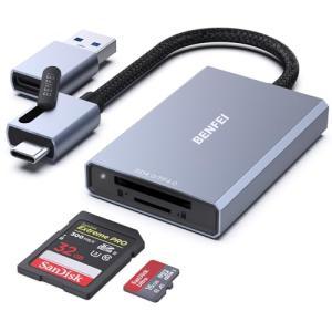 BENFEI SD 4.0 USB type-C/A 2-in-1 カードリーダー、UHS-II UHS-I 高速転送 i P