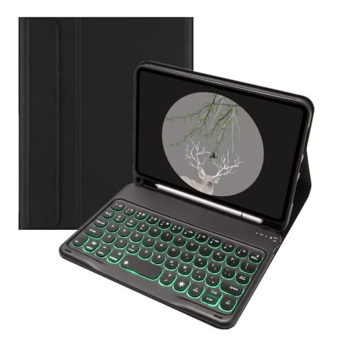 7色バックライト iPad mini6 キーボード ケース 丸型キー 可愛い レディース 分