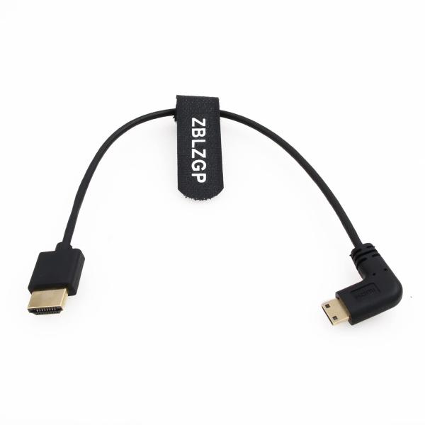 ZBLZGP 8K Mini HDMI 2.1 ケーブル L字型ミニHDMIワイヤー Sony Bl...