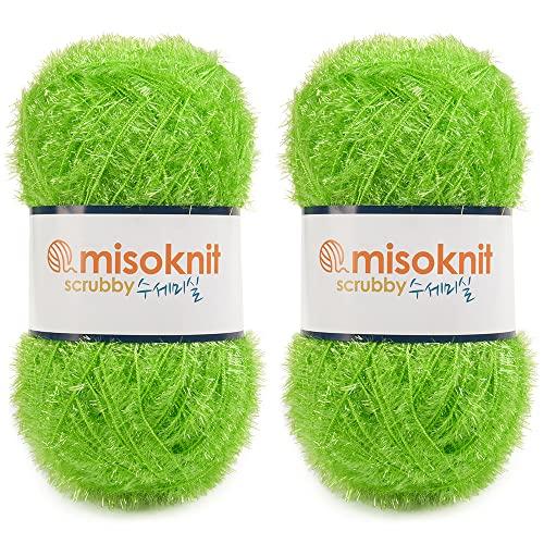 Misoknit Pastel Scrubby Yarn for dishcloths Croche...