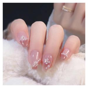happykau ネイルチップ 24枚入 ネイルチップ ショート つけ爪 韓国 短め 人気 成