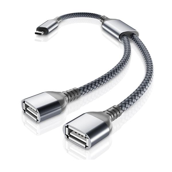 Basesailor USB-C OTG スプリッタ―Yケーブル 0.3M、Typeタイプ Cオスか...