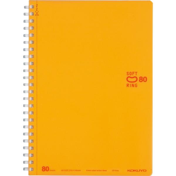 コクヨ(KOKUYO) ノート ソフトリング 80枚 A5 ドット罫 ス-SV338BT-YR