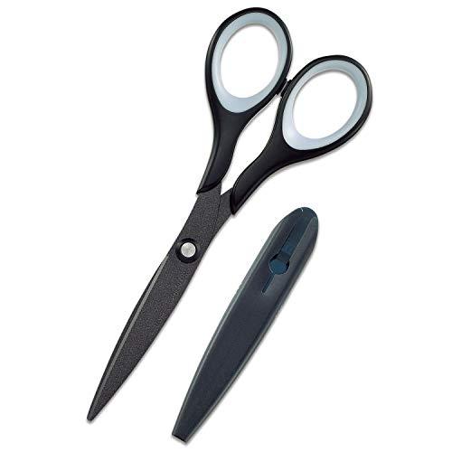 プラス はさみ フィットカットスリムスタイル フッ素 SC-160SF ブラック ベタつ