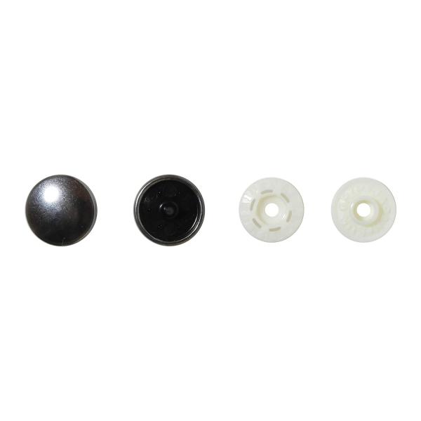 KIYOHARA サンコッコー プラスナップメタル 4組入り 直径13mm 黒ニッケル SUN15-