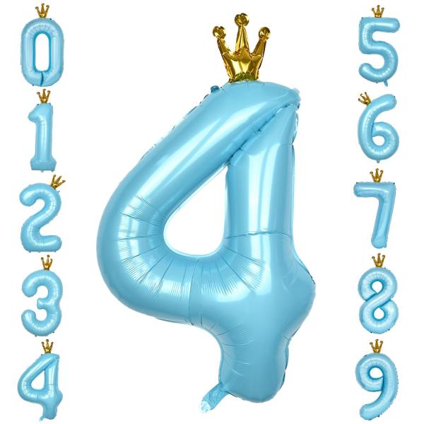 GRESATEK バルーン 数字 風船 誕生日 40インチ 大きい ナンバー4 バースデーバル