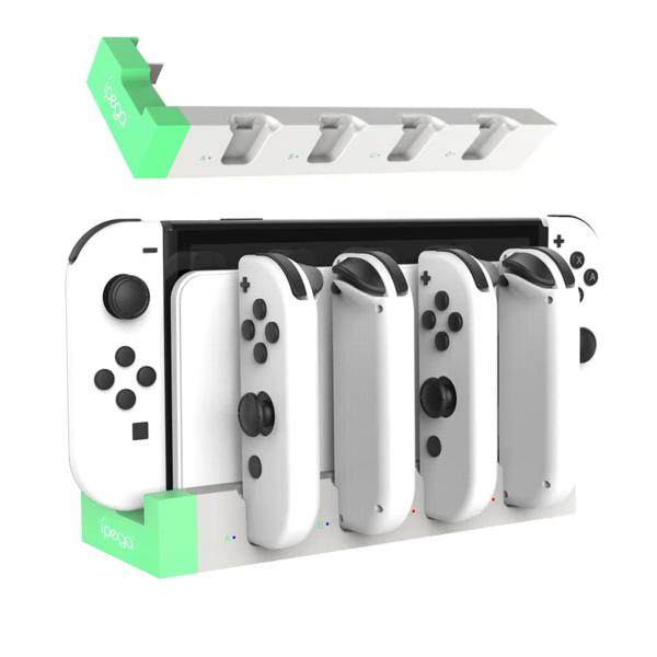 Switch &amp; Switch 有機EL ジョイコン用 充電スタンド Joy-Con コントロー ラ...