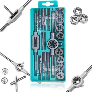 タップ ダイスセット 20ピースセット キット ネジ穴 ネジ山 ネジ切り