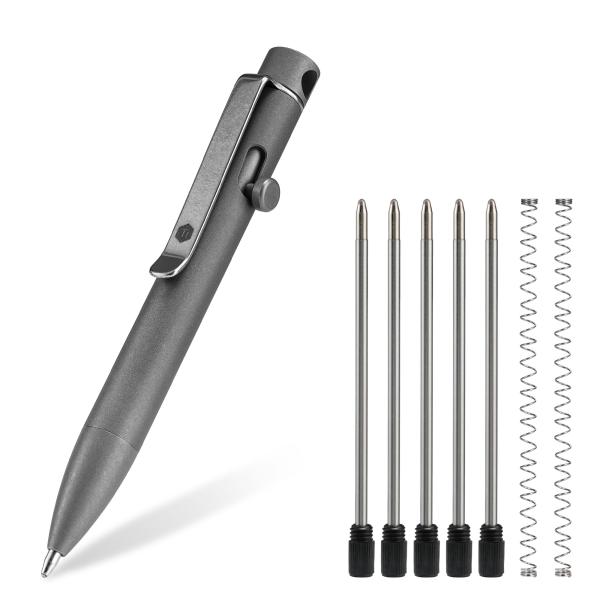 KeyUnity KP04SW ボルト アクション ボールペン クリップ付き チタン合金 EDC ポ