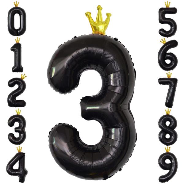 GRESATEK 数字 バルーン 風船 誕生日 ナンバー3 40インチ 大きい ハッピーバース
