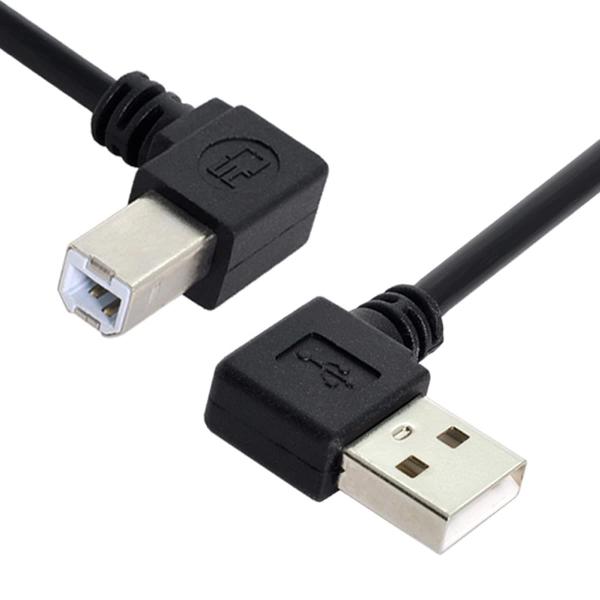 chenyang 左角度 USB 2.0 A オス - B オス 直角 90度 ケーブル 50cm ...