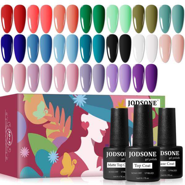 JODSONEジェルネイルポリッシュセット23個春夏レインボーネオンジェルポリッシュ