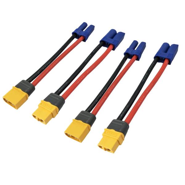 Yiqigou 2ペア Amass XT60H XT60オスメスプラグコネクタアダプターは10cm ...
