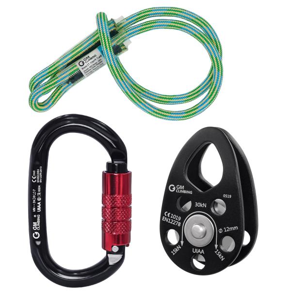 GM CLIMBING CE UIAA 認証 ヒッチ スラックテンディング プーリー キットセット