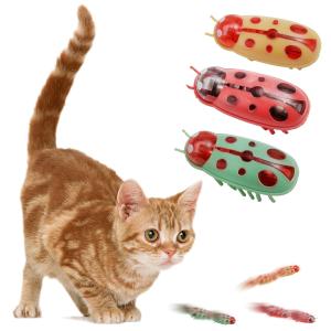 KASELIN 電動おもちゃ 虫 3個セット 電池式猫ちゃんおもちゃ 電気ペットのおもち