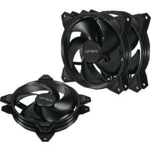 upHere 120mm PCケースファン 静音タイプ 1300rpm 3PINとペリフェラル4ピン 3本