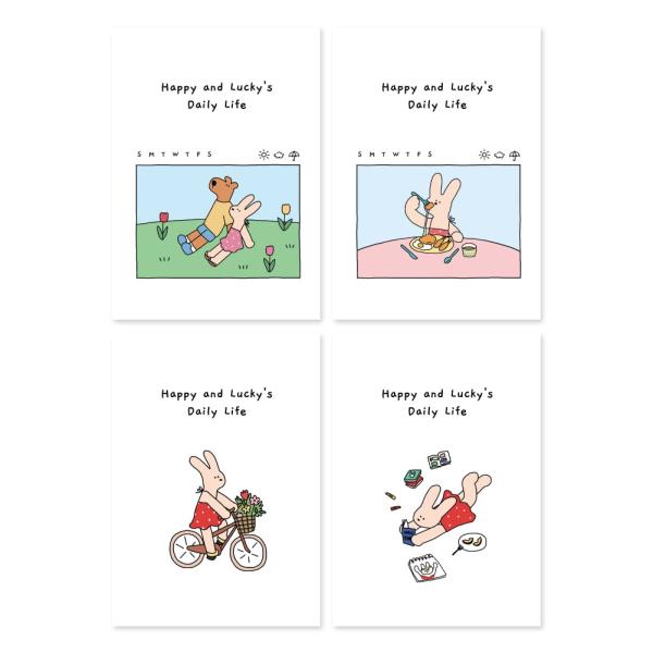 モノライク ハッピーアンドラッキー ミニノート 4p - Happy and Lucky mini ...