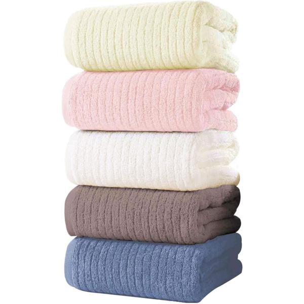 バスタオル tkone 5枚セット 60*120cm  フェイスタオル 強い吸水速乾 タオル ホ