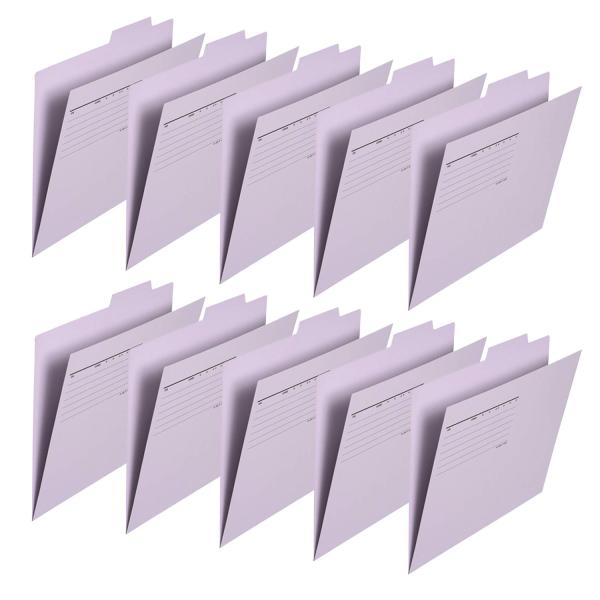 プラス 個別フォルダーエコノミー 10枚 A4横 FL-081IF 87-413 バイオレット