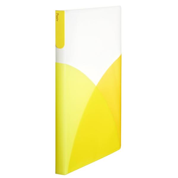プラス クリアファイル A4縦 40ポケット Pasty 98-416 レモンイエ ロー