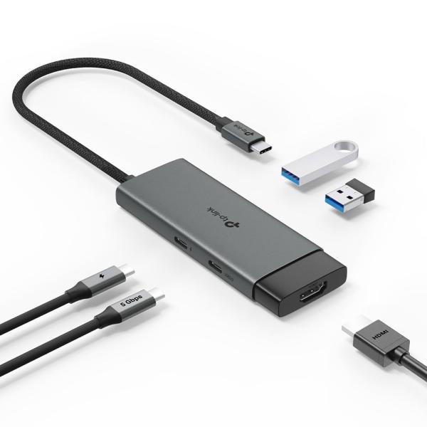 TP-Link USB Type-C 5ポート ハブ 4K@60Hz HDMI / 100W 高速給...