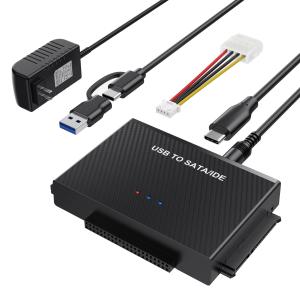 SATA IDE 変換アダプター USB3.0 Type-C対応 2.5/3.5インチ HDD SSD 光学ドライ