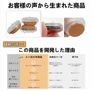 椅子脚カバー ウール 滑るタイプ フェルトカバ...の詳細画像4