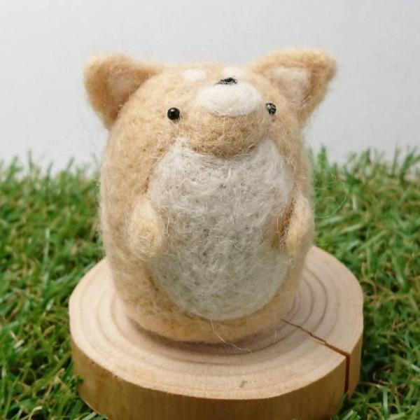 【asamame】 つぶらな瞳の柴犬さん ナチュラルベージュ a04-005 【メール便対応】