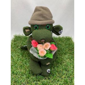 【Freddo】ソック モンキー サル 靴下 ぬいぐるみ 母の日 出産祝 お誕生日プレゼント ギフト フラワー 花束 スプレーバラ ラッピング無料 手作り 16｜shopfreddo