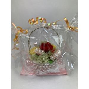 プリザーブドフラワー 母の日 プレゼント ギフト バード レース インテリア【シェリハウス】カゴ＆レ...