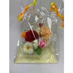 プリザーブドフラワー 母の日 プレゼント ギフト インテリア【シェリハウス】ハート型カゴ リボン カ...