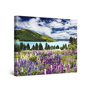 Startonight Canvas Wall Art Flower Carpet, Flowers Framed Wall Art 80x80 cm