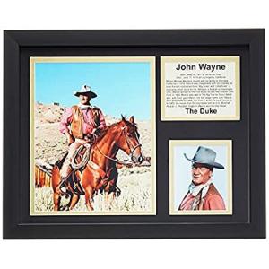 Legends Never Die John Wayne on His Horse-ウェスタンレジェンドコレクション 額入りフォトコラージュウォールア