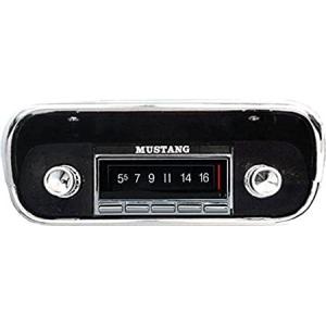 1967-1973 フォード マスタング 300ワット USA-740 AM FM カーステレオ/ラジオ Bluetooth内蔵 AUX入力 カラーチ