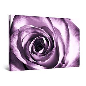 Startonight Canvas Wall Art Purple Rese Flower Abstract Artwork Modern Fram
