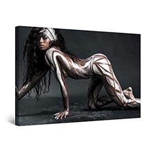 Startonight Canvas Wall Art Abstract - Hot Chocolate Black and White Sexy W
