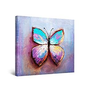 Startonight Canvas Wall Art Abstract Painting - Butterfly of Liberty in Pur