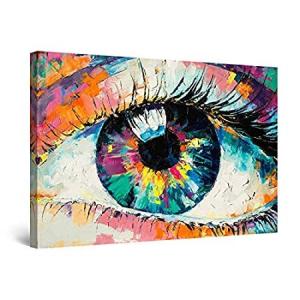 Startonight Canvas Wall Art Decor Abstract Eye Warm Colors Print for Bedroo