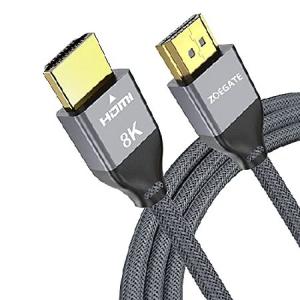 Zoegate 8K 60Hz HDMI Cable 16.5FT, 48Gbps 7680P Ultra High Speed HDMI 2.1 Cord Cable HDMI 2.0/4K 120Hz 8K@60Hz Compatible with Fire TV/Roku TV/Playsta